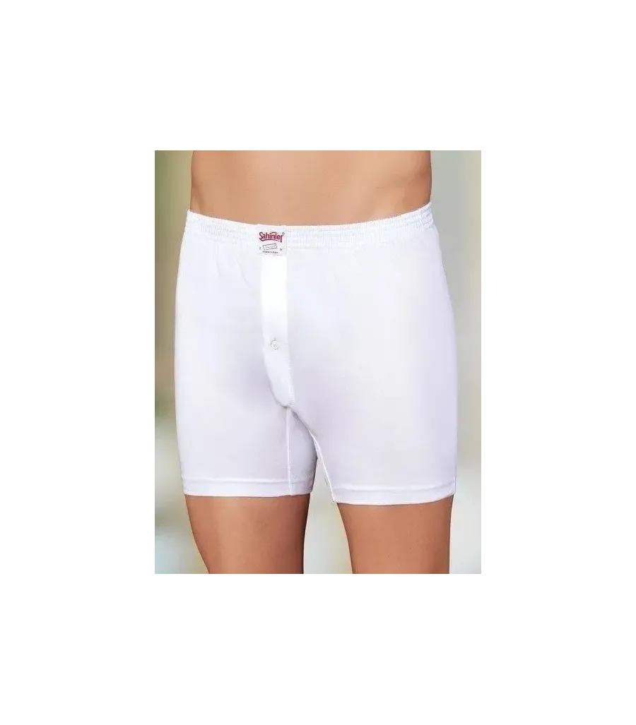 Şahinler Penye Boxer Şort Beyaz