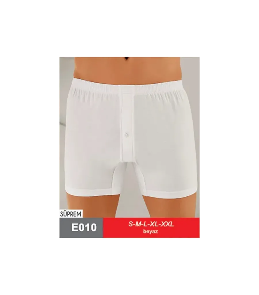 Şahinler Penye Boxer Şort Beyaz