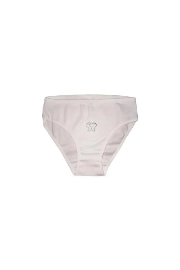 Şahinler Çocuk Ribana Taşlı Bikini Beyaz