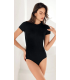 Şahinler Lyc Balıkçı Yaka Kısa Kol Çıtçıtlı Body Siyah