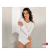 Şahinler Lyc Bisiklet Yaka Uzun Kol Çıtçıtlı Body Beyaz