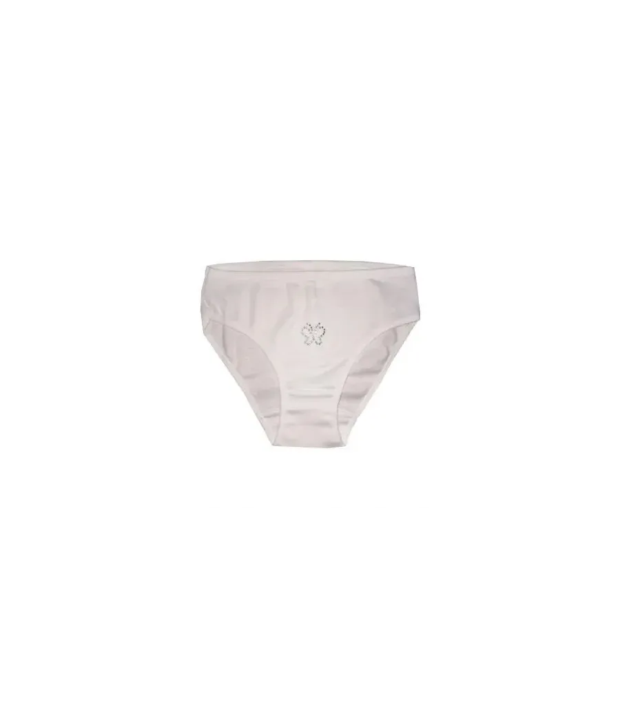 Şahinler Çocuk Ribana Taşlı Bikini Beyaz
