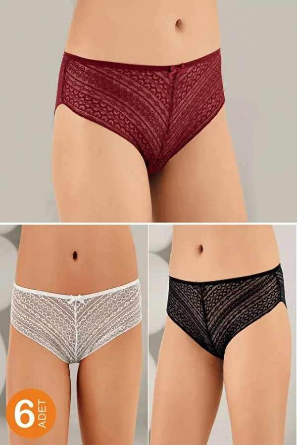 Şahinler Dantelli Slip Asorti