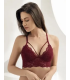 Şahinler Kaplı Bralet Desteksiz Sütyen Bordo