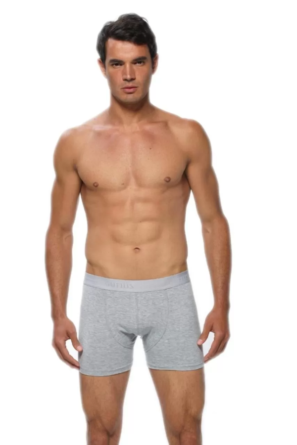 Toptan Gümüş 4018 Elastan Boxer Gri