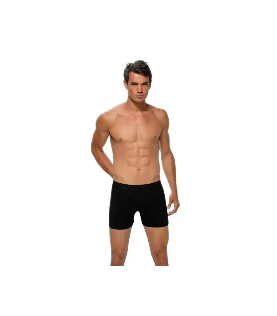 Toptan Gümüş 4018 Elastan Boxer Siyah