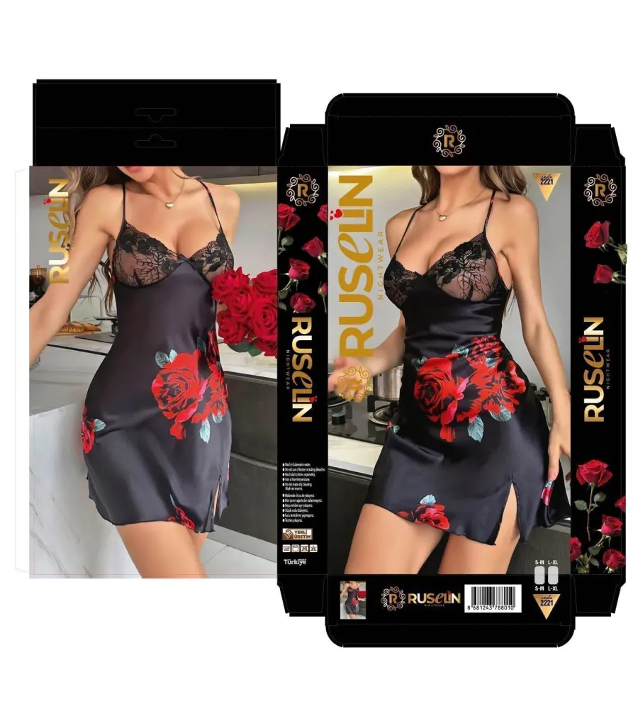 Ruselin Saten Gecelik RSL2221