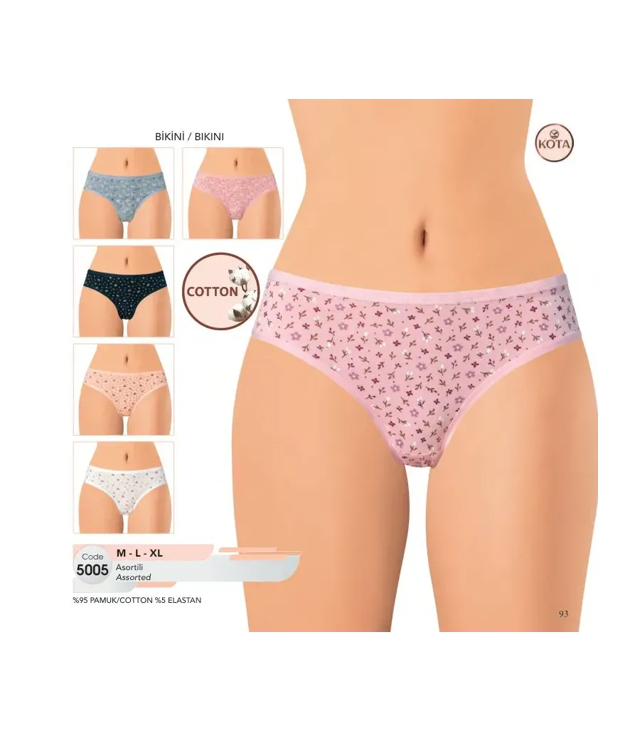 Kota 5005 Pamuk Bikini Çiçekli