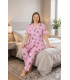 Elit Lüx Pegasus Kumaş İp Askılı Kadın Pijama Takımı Battal