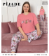 KSM Kadın Kısa Kol Battal Pijama Takımı KSM1