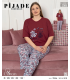 KSM Kadın Kısa Kol Battal Pijama Takımı KSM2