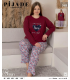KSM Kadın Uzun Kol Battal Pijama Takımı KSM15