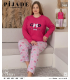 KSM Kadın Uzun Kol Battal Pijama Takımı KSM13