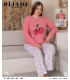 KSM Kadın Uzun Kol Battal Pijama Takımı KSM9
