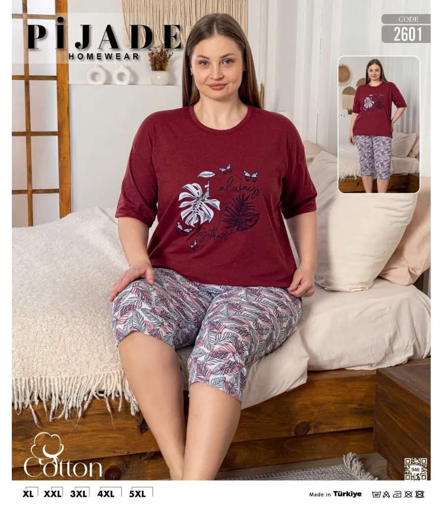 KSM Kadın Kapri Battal Pijama Takımı KSM20