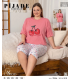 KSM Kadın Kapri Battal Pijama Takımı KSM22
