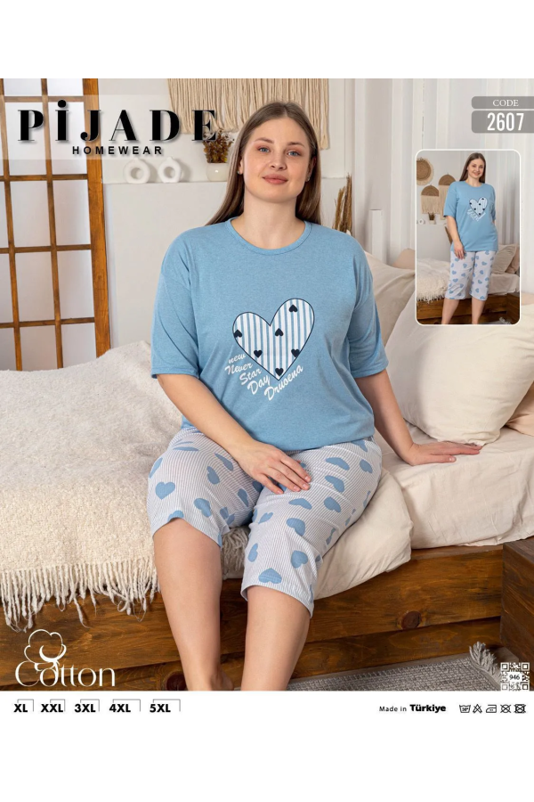 KSM Kadın Kapri Battal Pijama Takımı KSM23