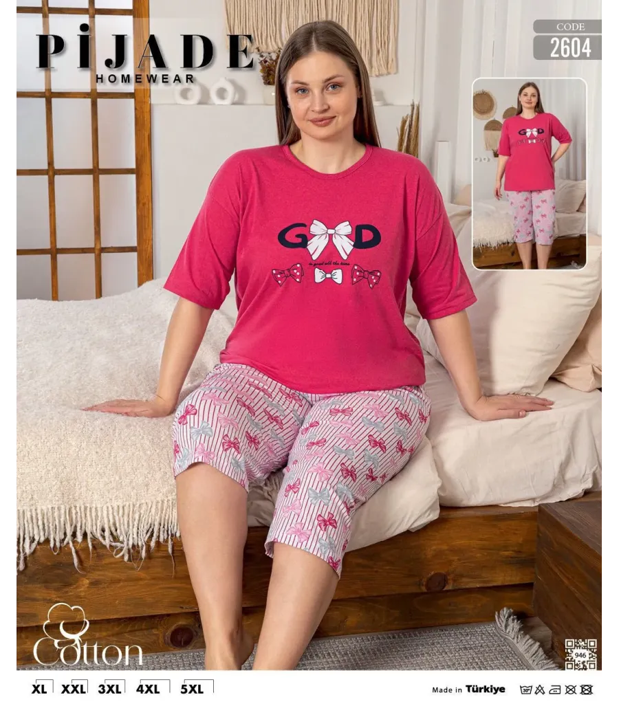 KSM Kadın Kapri Battal Pijama Takımı KSM27