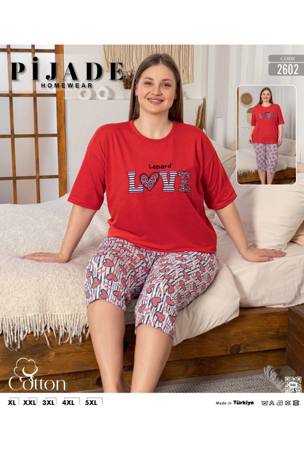 KSM Kadın Kapri Battal Pijama Takımı KSM26