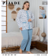 KSM Kadın Battal Düğmeli Pijama Takımı KSM48