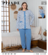 KSM Kadın Battal Düğmeli Pijama Takımı KSM42