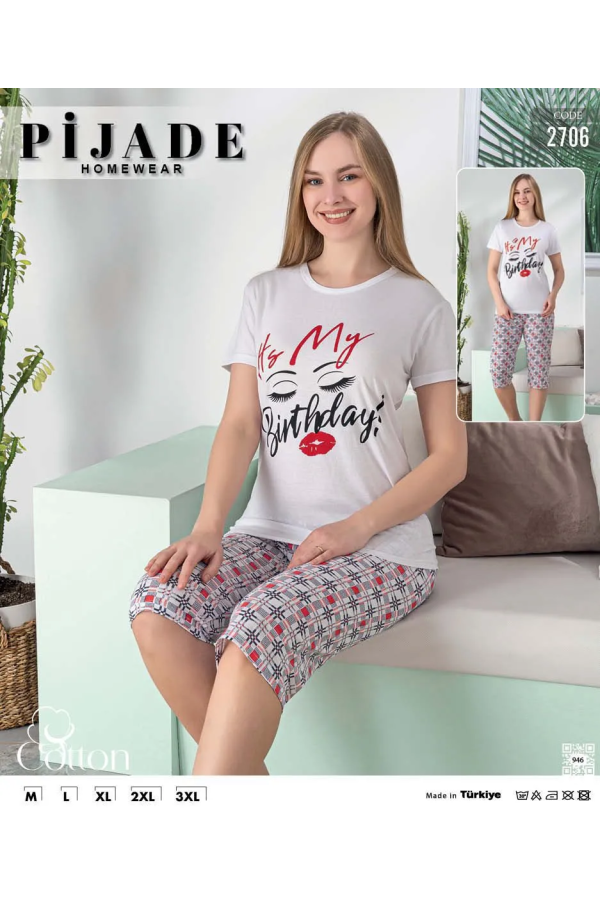 KSM Kadın Kapri Pijama Takımı KSM65