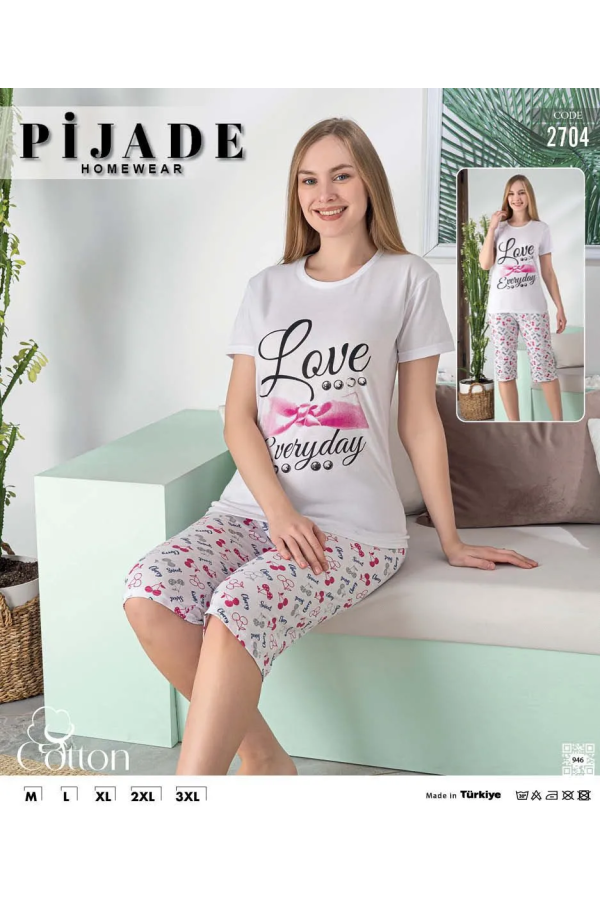 KSM Kadın Kapri Pijama Takımı KSM62