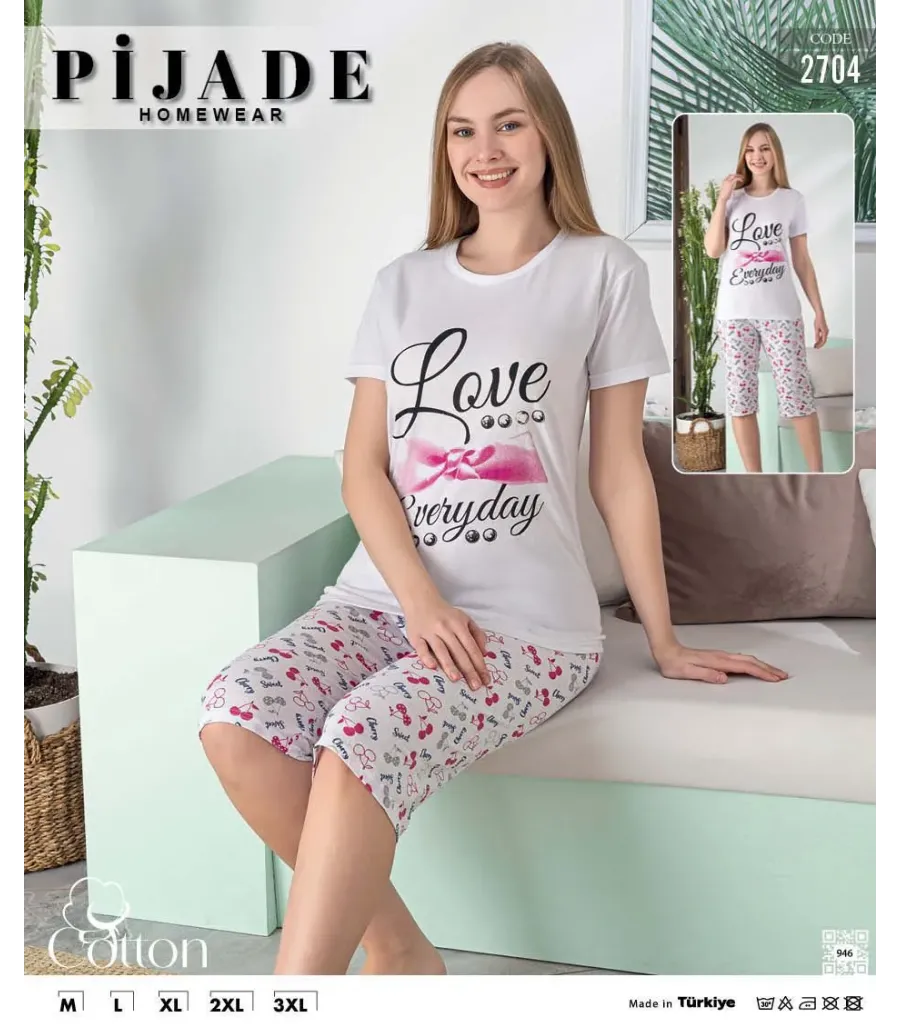 KSM Kadın Kapri Pijama Takımı KSM62