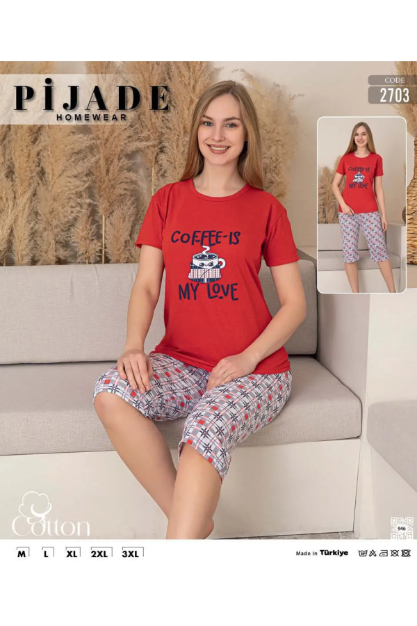 KSM Kadın Kapri Pijama Takımı KSM61