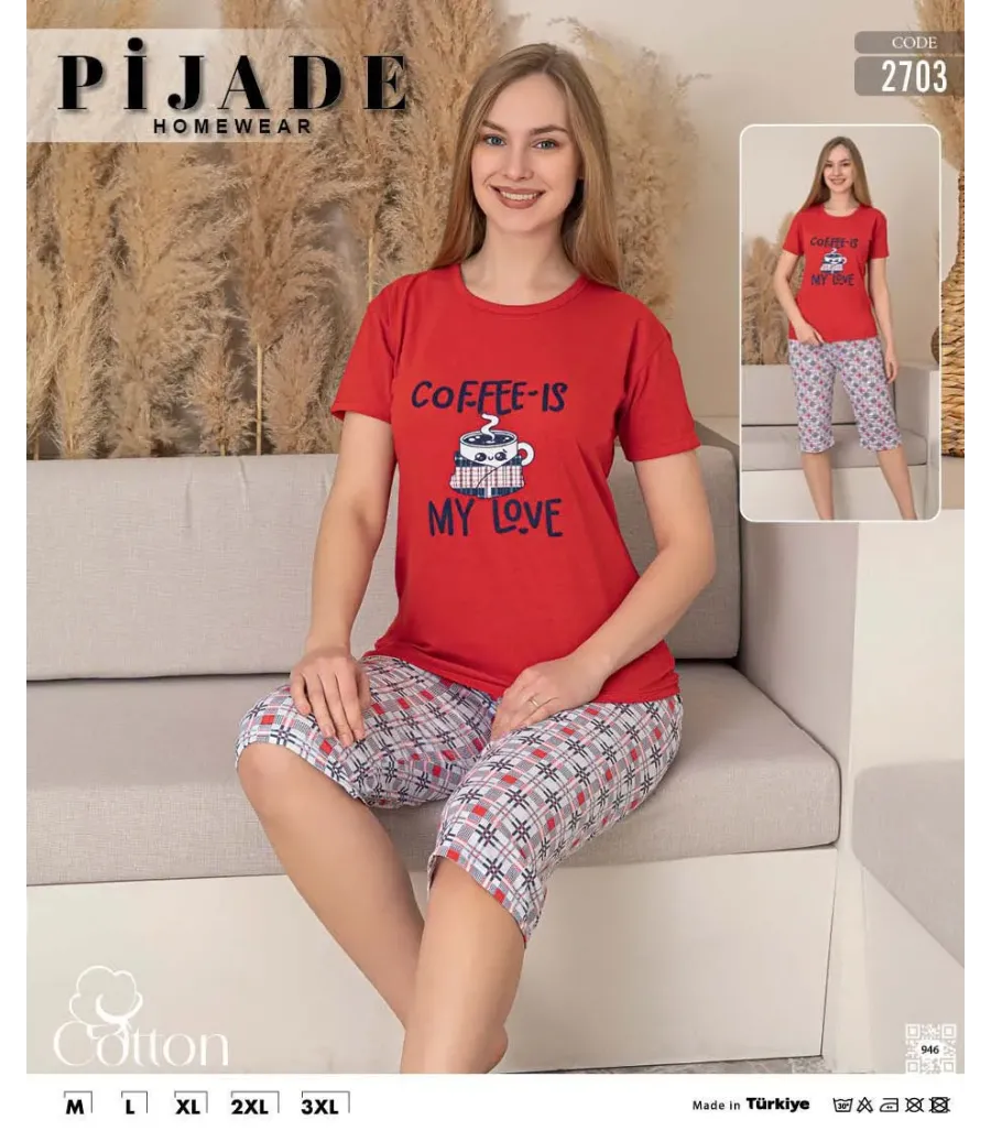 KSM Kadın Kapri Pijama Takımı KSM61