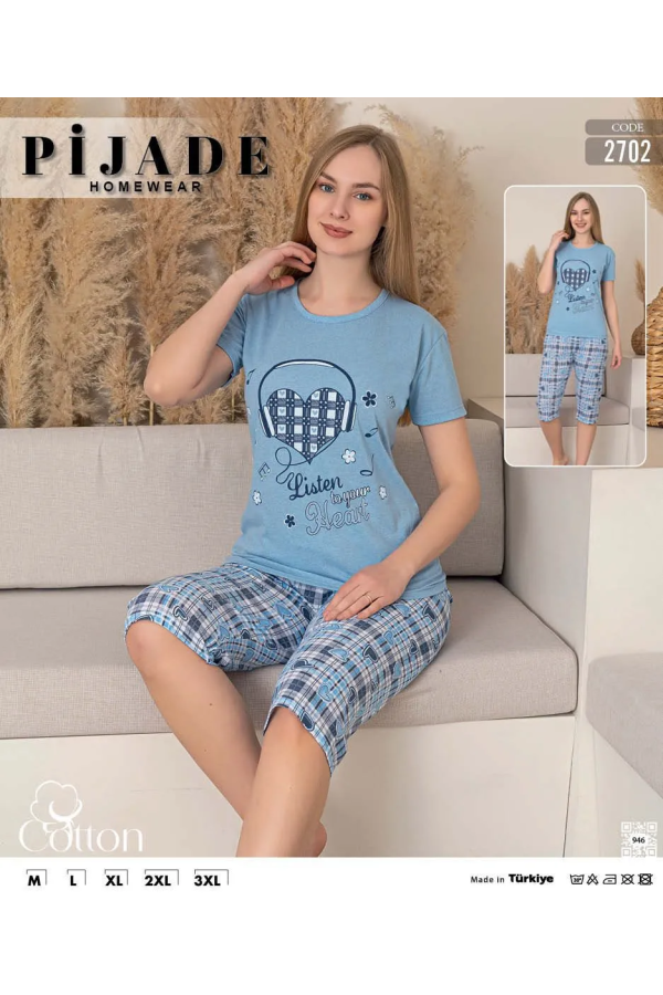 KSM Kadın Kapri Pijama Takımı KSM63
