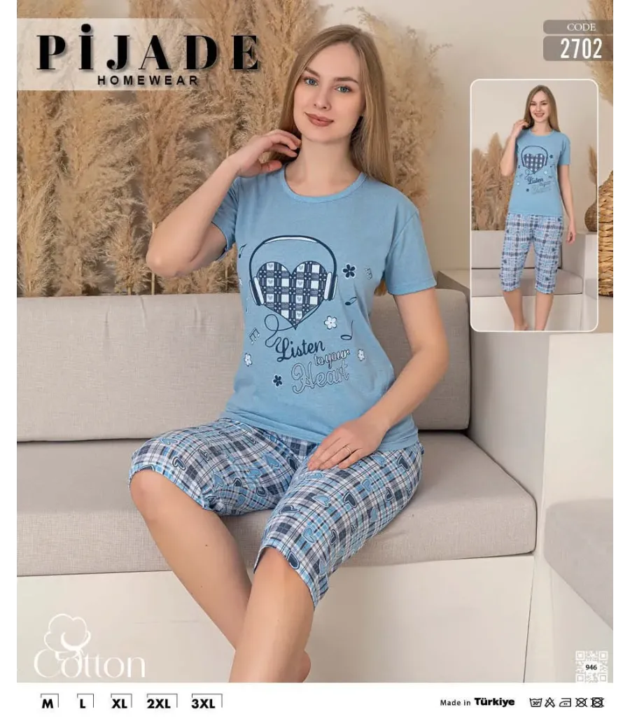 KSM Kadın Kapri Pijama Takımı KSM63