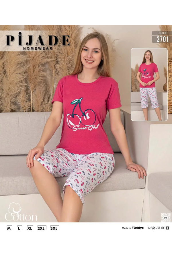 KSM Kadın Kapri Pijama Takımı KSM60