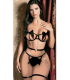 Nightlight Siyah Fiyonklu Harness Jartiyer Takım 8801-1
