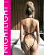 Nightlight Siyah Örgü Detaylı Choker Body Harness 8804-2