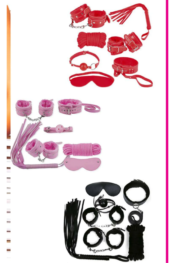 Nightlight Kelepçeli Kırbaçlı Göz Bantlı Fantazi Set 8014