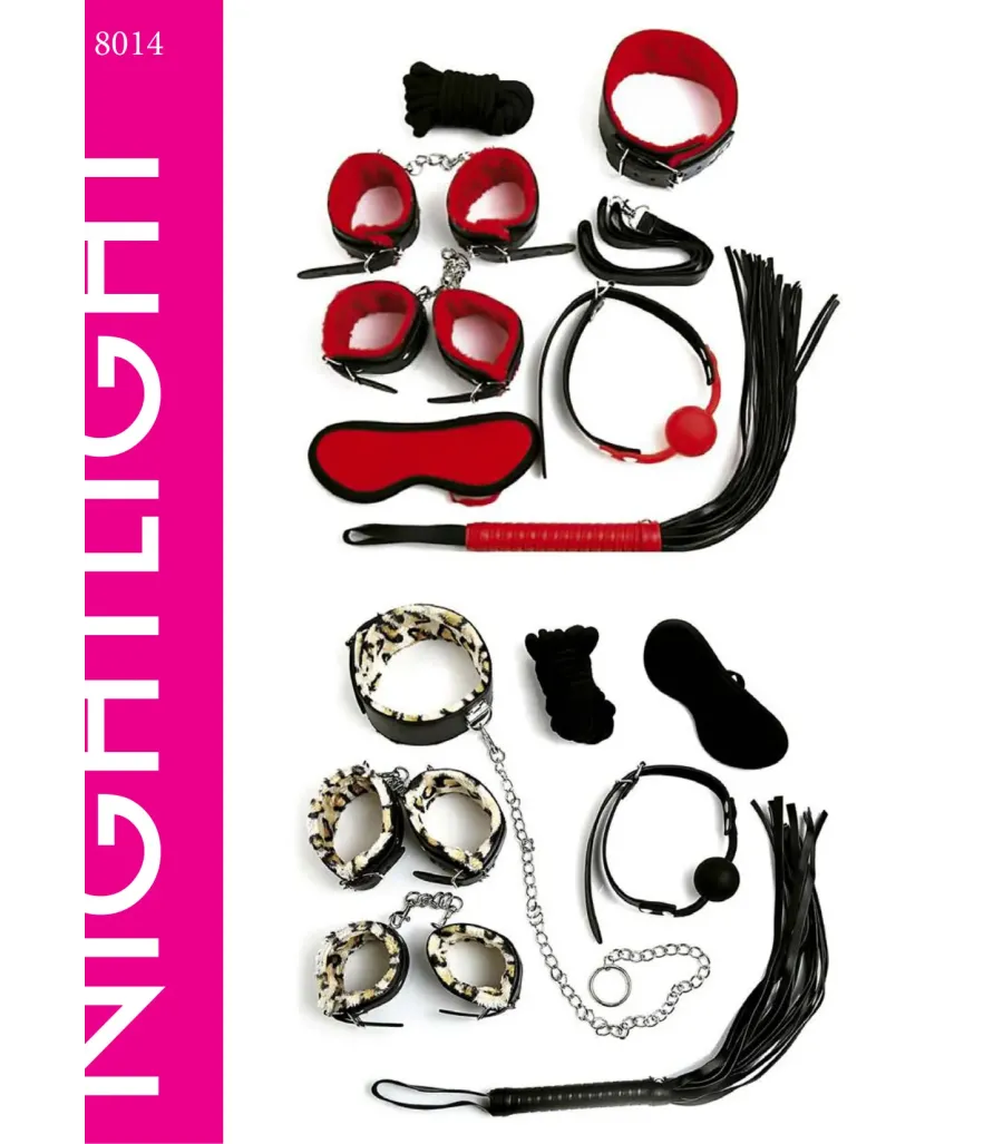 Nightlight Kelepçeli Kırbaçlı Göz Bantlı Fantazi Set 8014