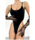 Nightlight Siyah Fileli Eldivenli Body 7018