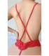 Nightlight Kırmızı Dantelli Kesikli Body 7006-1
