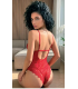 Nightlight Kırmızı Çizgili Fileli Body 3345-1