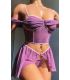 Nightlight 1064-1 Dantel İşlemeli Transparan Babydoll