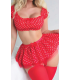 Nightlight 3723 Derin Dekolteli Dantel Babydoll Takımı