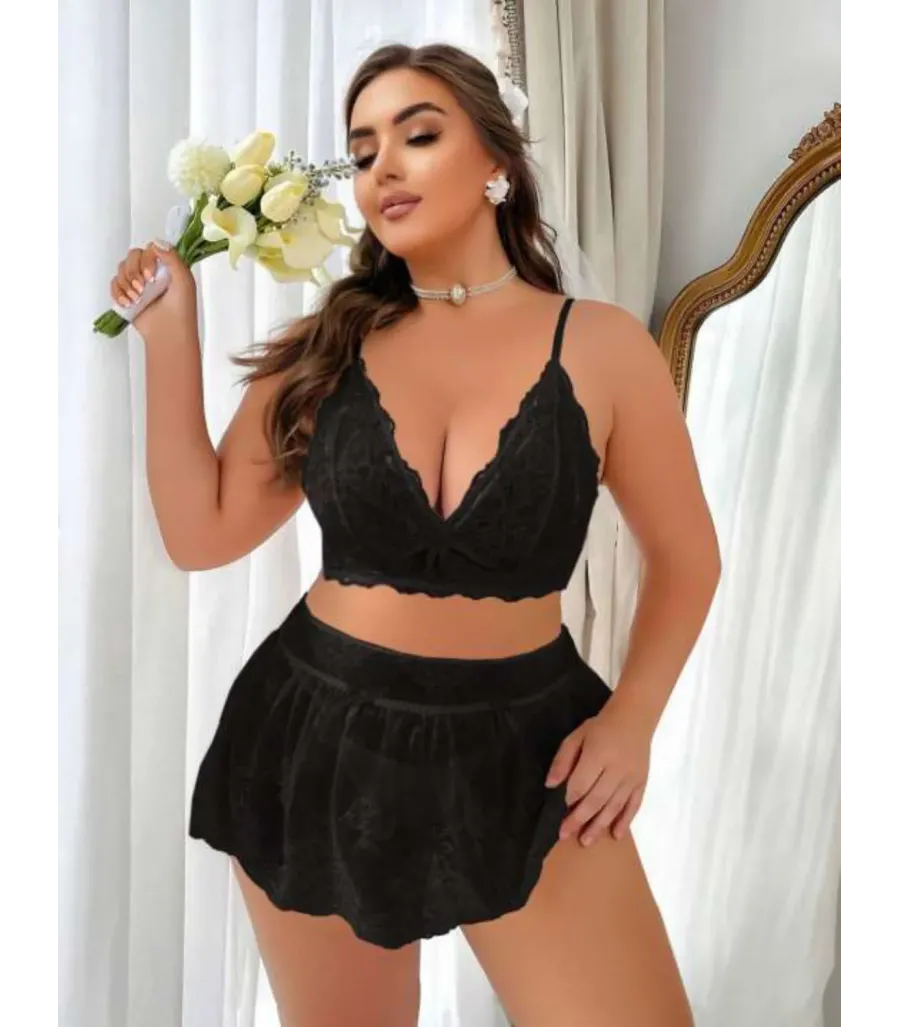 Passione Etekli Sütyen Takım Büyük Beden 75005