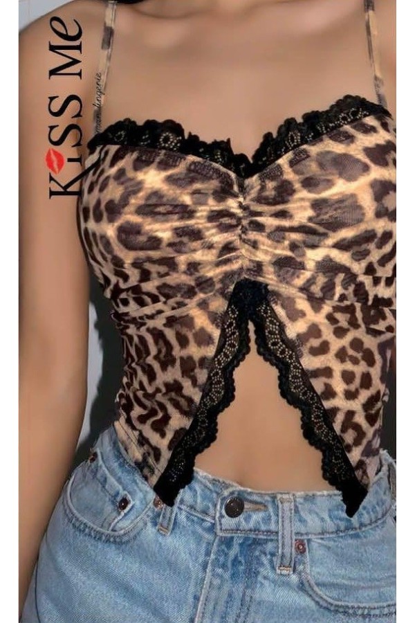 Kiss Me Bağlamalı Crop Bluz - Kod 5095
