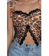 Kiss Me Bağlamalı Crop Bluz - Kod 5095