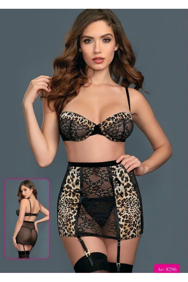 New Dreams Leopar Desenli Jartiyerli Korse Takımı