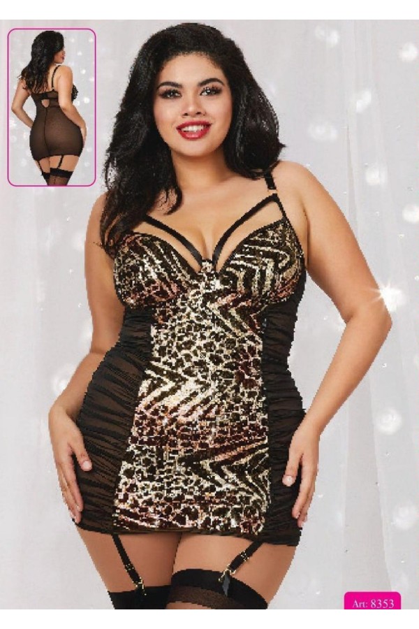 New Dreams Leopar Desenli Askılı Elbise