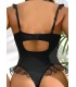 New Dreams Siyah Dantelli Kesik Sırtlı Body