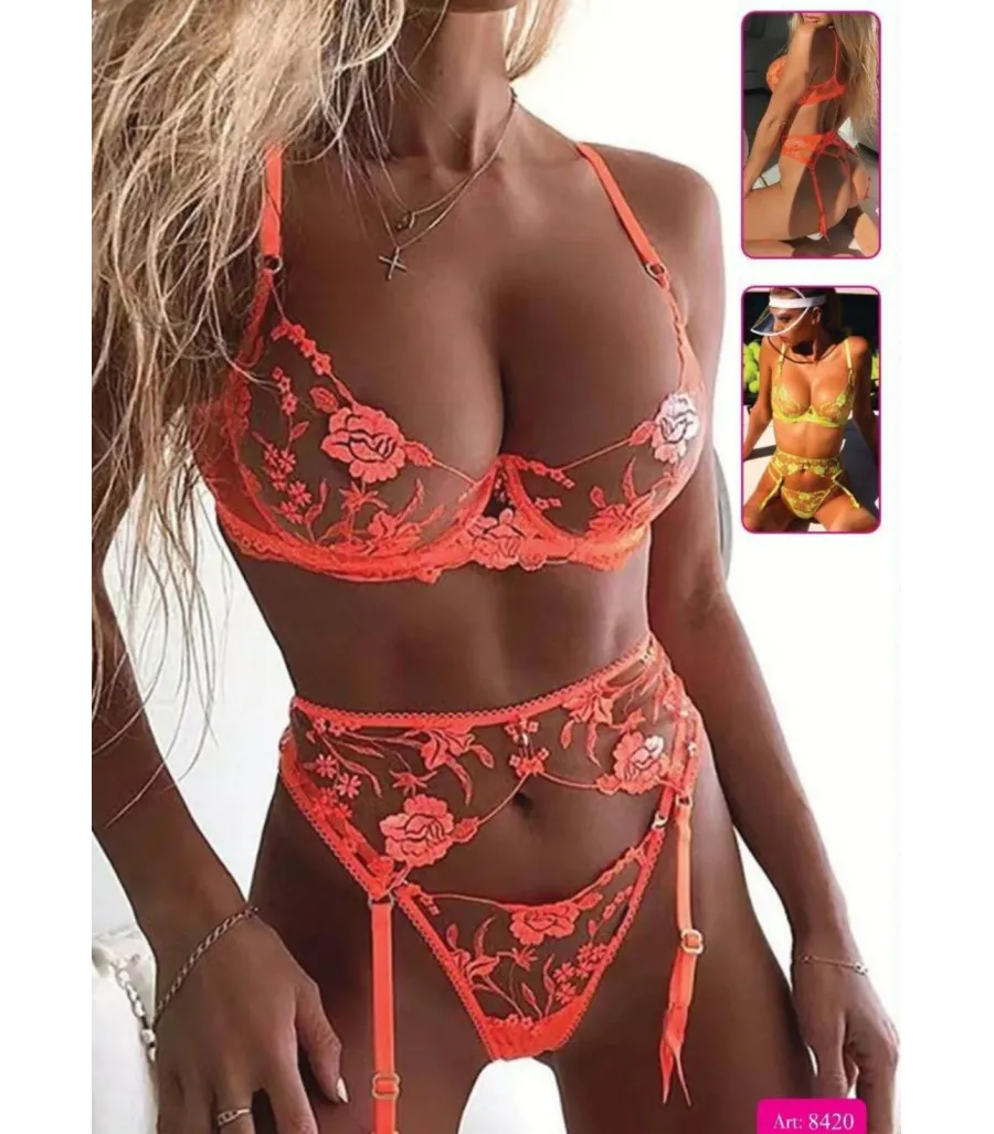 New Dreams Bağcıklı Jartiyerli Sütyen Takımı