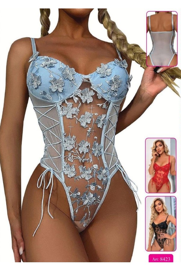 New Dreams Nakışlı Dantelli Korse Takımı